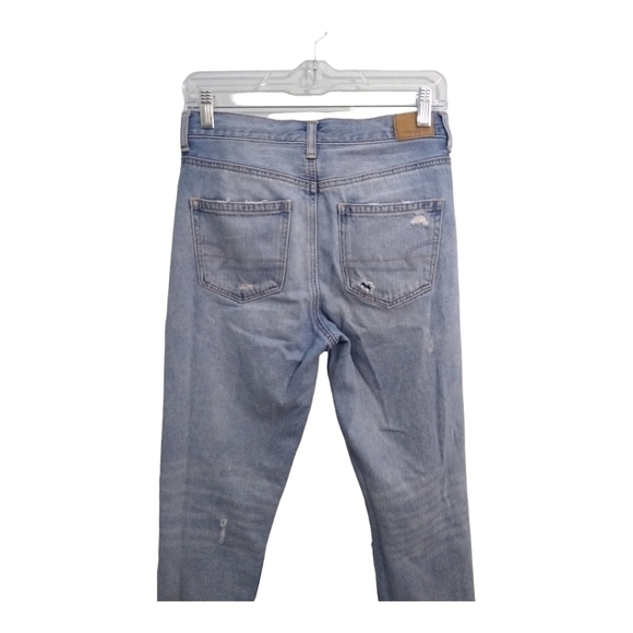 American Eagle Mom Jean High Rise Destructed Distressed Jeans Size 2 - Picture 6 of 8